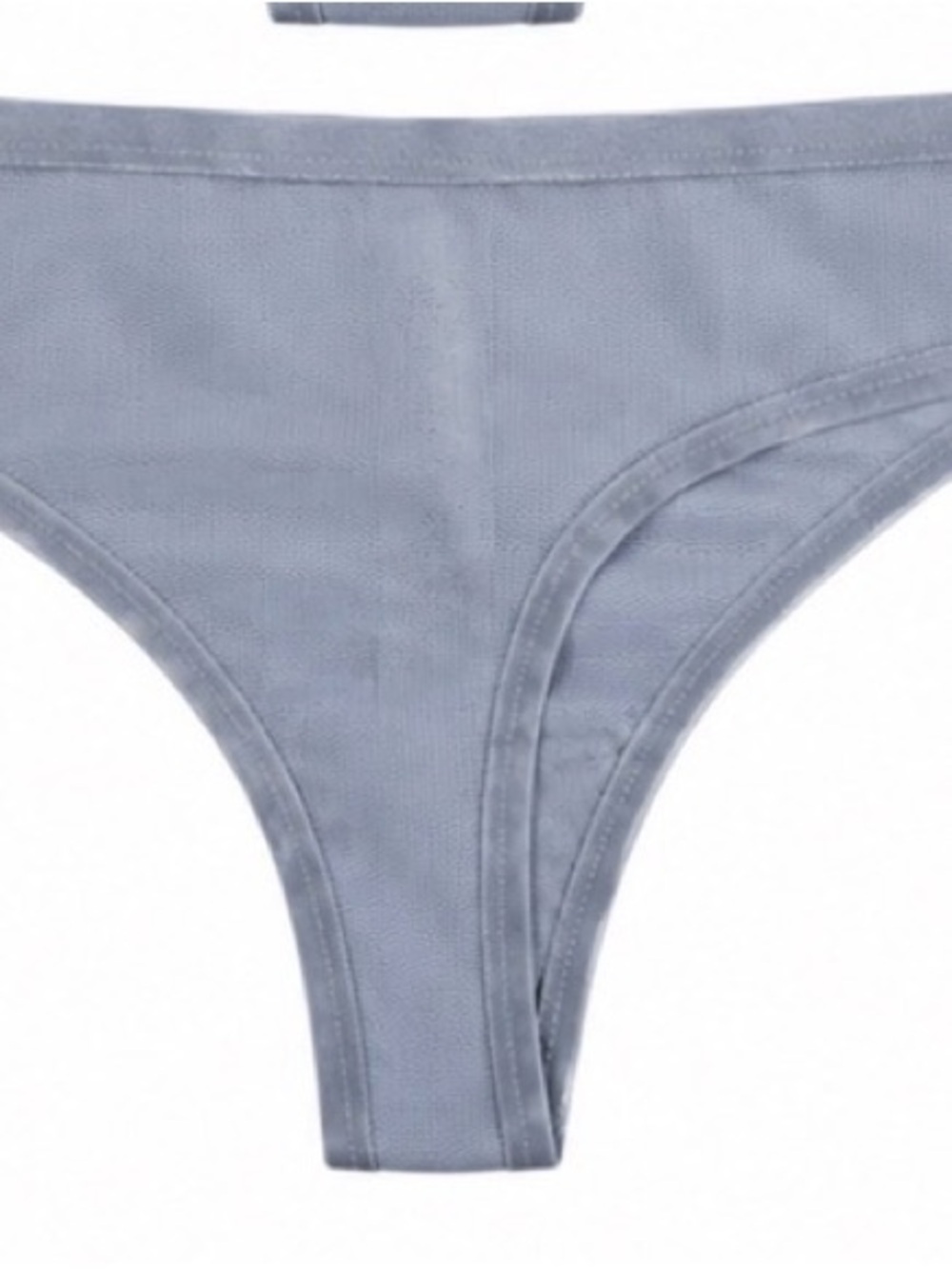 NWOT QUINCE slate gray Mesh THONG underwear M 2 pk - Picture 4 of 6